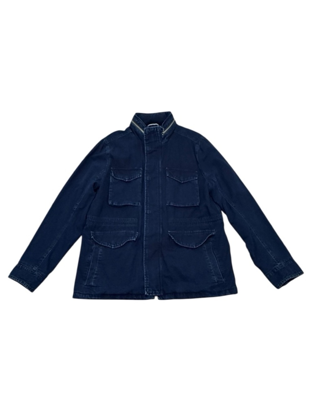 Vintage Lucky Brand Navy Cotton Field Jacket Mens Size Large M65 Style